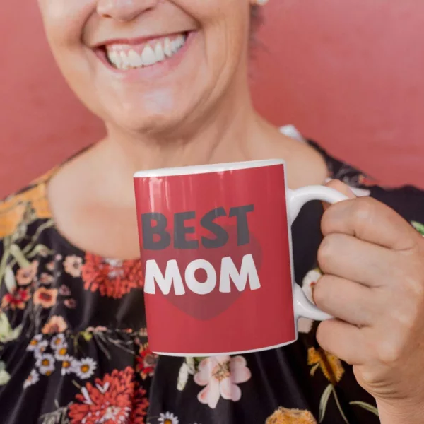 TheYaYaCafe Birthday Gifts for Mom 325ml I Love Mom Printed Coffee Mug with Coaster Combo