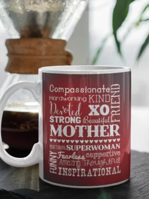 TheYaYaCafe Yaya Cafe Mothers Day Gifts Strong Superwomen Mother Coffee Mug with Coaster