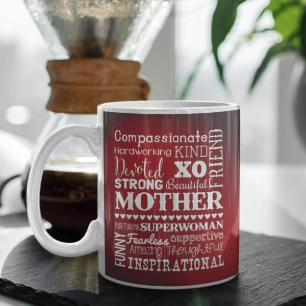 TheYaYaCafe Yaya Cafe Mothers Day Gifts Strong Superwomen Mother Coffee Mug with Coaster