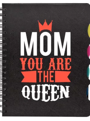 TheYaYaCafe® Birthday Gifts for Mother Printed Mom You are The Queen Notebook A5 Size, 300 Ruled Pages