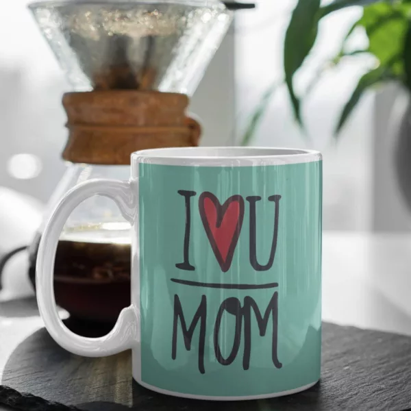 TheYaYaCafe Yaya Cafe Mothers Day Gifts Love You Mom Coffee Mug with Coaster