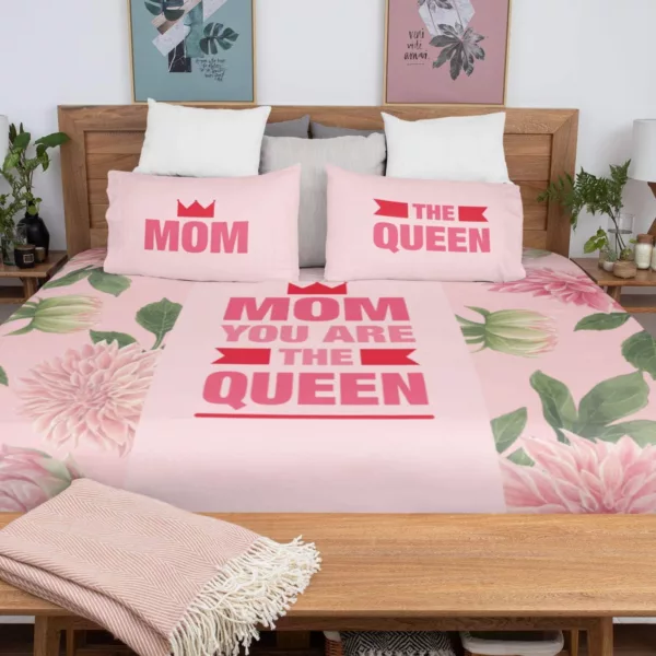 Beautiful Incredible Mom King Size Double Bedsheet with 2 Pillow Covers