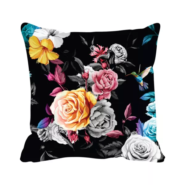 TheYaYaCafe® 12X12 inches Cushion Cover Good-Looking Floral Flowers Printed Sofa Throw Pillows