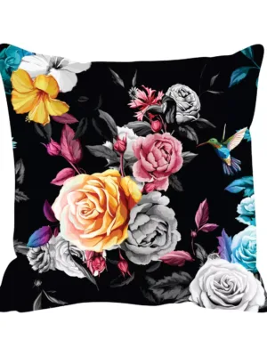 TheYaYaCafe® 12X12 inches Cushion Cover Good-Looking Floral Flowers Printed Sofa Throw Pillows