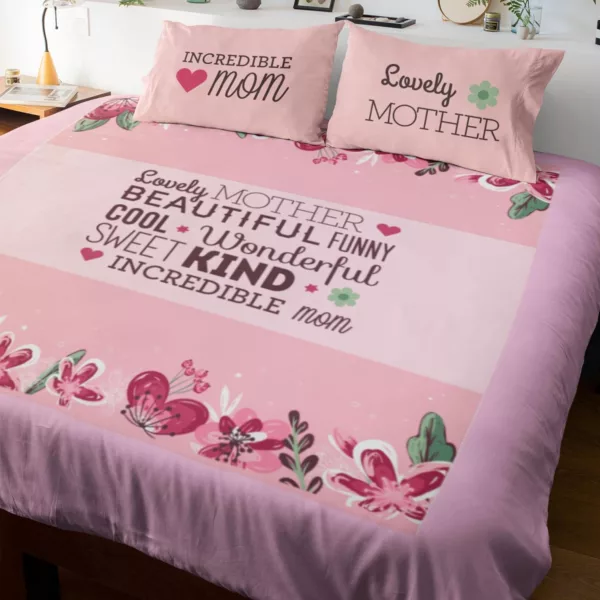 Beautiful Incredible Mom King Size Double Bedsheet with 2 Pillow Covers