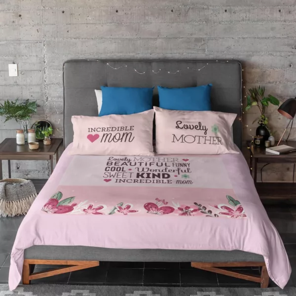 Beautiful Incredible Mom King Size Double Bedsheet with 2 Pillow Covers