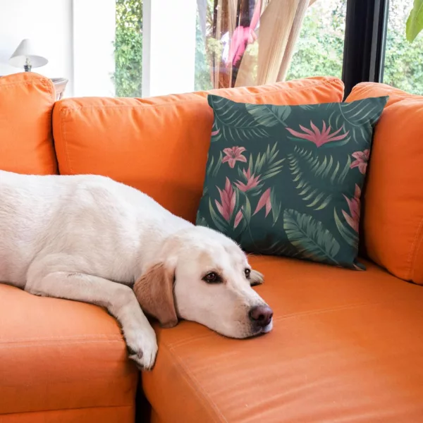 TheYaYaCafe Beauteous Floral Flowers Printed Cotton Canvas Cushion Covers (12x12 Inches, Multicolour)