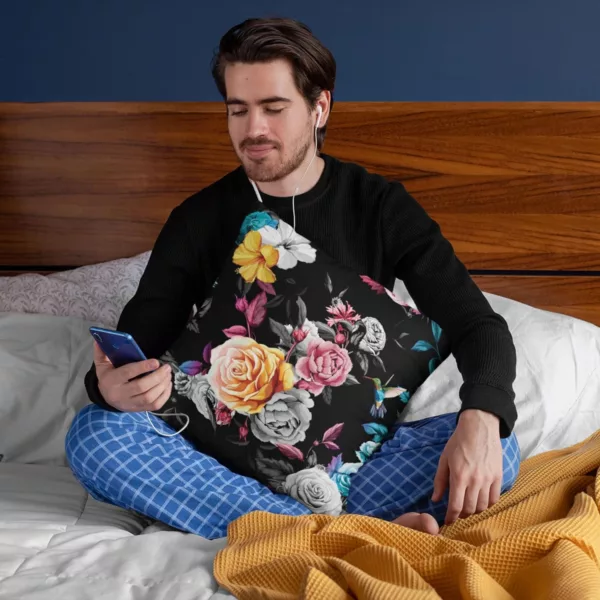 TheYaYaCafe® 12X12 inches Cushion Cover Good-Looking Floral Flowers Printed Sofa Throw Pillows