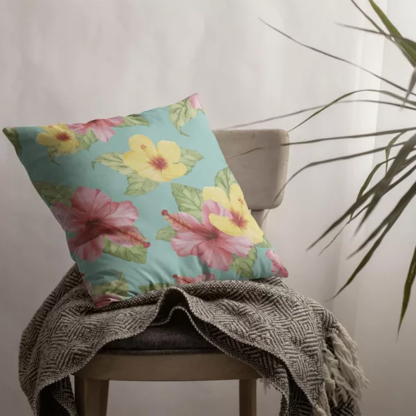 TheYaYaCafe® 12X12 inches Cushion Cover Adorable Floral Flowers Printed Sofa Throw Pillows Multicolor