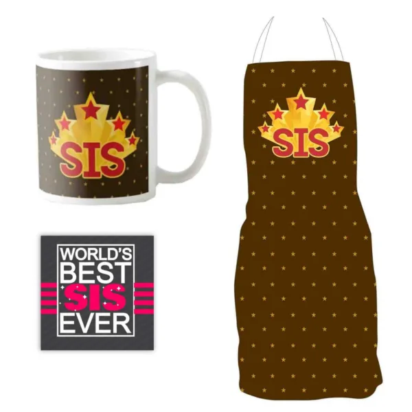 5  Star Sis Hamper Set of 2 - Ceramic Mug, Coaster - Multicolor