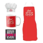 Best Sis Ever Gift Hamper Set of 3 - Mug, Cushion Cover, Coaster