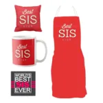 Best Sis Ever Gift Hamper Set of 3 - Mug, Cushion Cover, Coaster