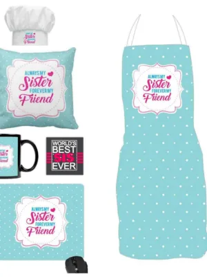 Always My Sister Forever Gift Hamper Set of 3 - Apron, Mug, Coaster