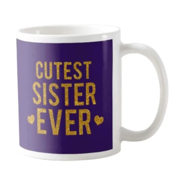 Personalized Rakhi Gift Hamper Cutest Sister Ever Customized Coffee Mug