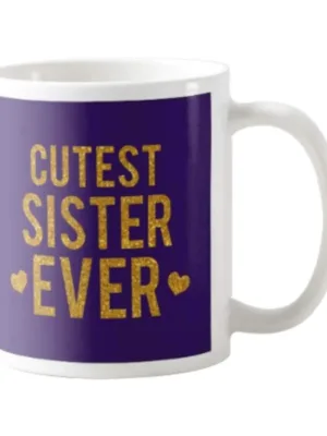 Personalized Rakhi Gift Hamper Cutest Sister Ever Customized Coffee Mug
