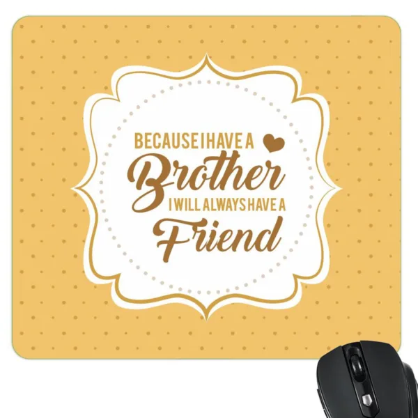 Forever Friend Brother Sister Hamper Set of 4 - Mousepad, Cushion Cover, Sipper Bottle