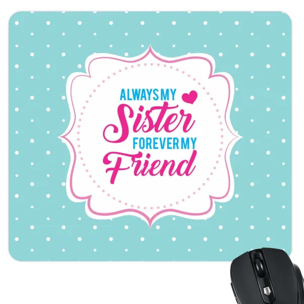 Forever Friend Brother Sister Hamper Set of 4 - Mousepad, Cushion Cover, Sipper Bottle