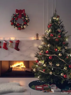 Ho Ho Ho Christmas Tree Skrit , Tree Collar