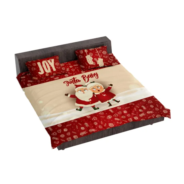 Santa Baby Joy Christmas Bedsheet