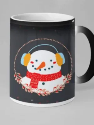 Cute Musical Snow Man Christmas Coffee Mug