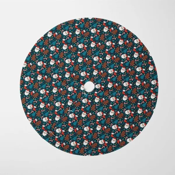 Santa Design Christmas Tree Skirt , Tree Collar