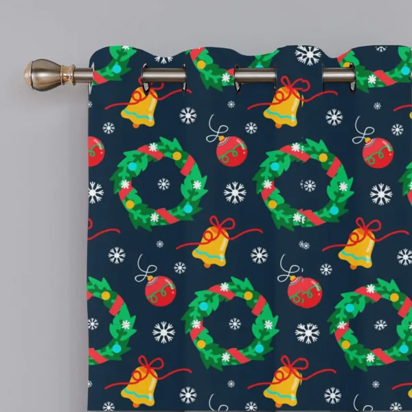 Bell And Toy Pattern Christmas Curtain