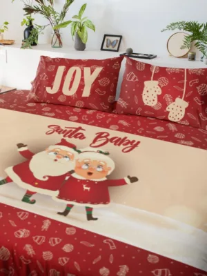 Santa Baby Joy Christmas Bedsheet