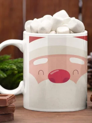 Santa Claus Christmas Coffee Mug with Coaster