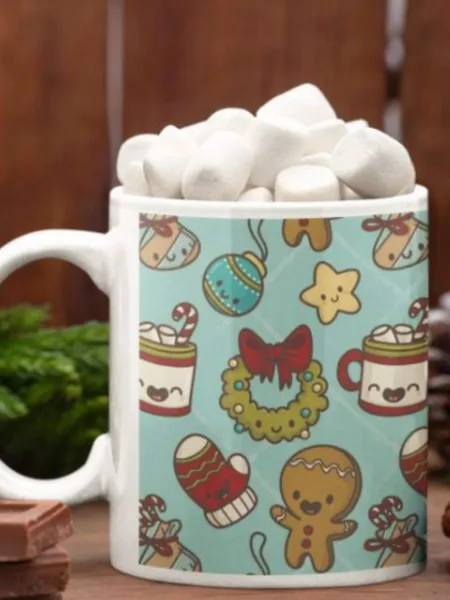 Xmas Ornaments Gifts Christmas Coffee Mug with Coaster