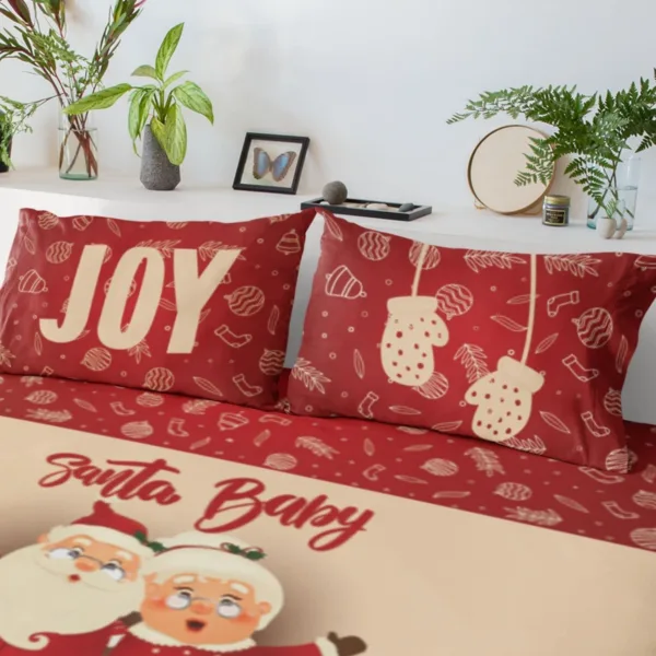 Santa Baby Joy Christmas Bedsheet