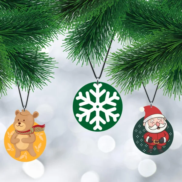 Santa Reindeer Cute Bear Merry Christmas Tree Ornaments