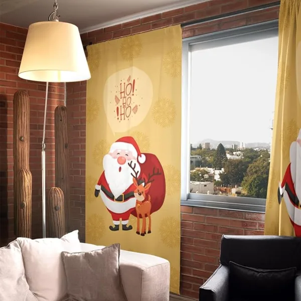 Ho Ho Ho Design Christmas Curtain