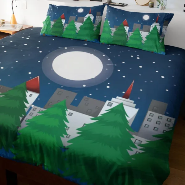 Christmas Moon Christmas Bedsheet