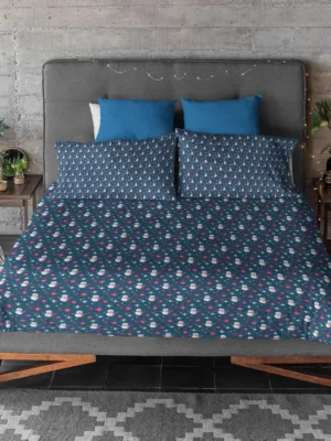 Snowman Pattern Christmas Bedsheet