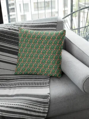 Candy Cane Pattern Christmas Cushion Cover