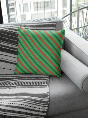 Line Pattern Christmas Cushion