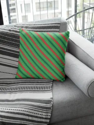 Line Pattern Christmas Cushion Cover