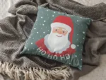 Grey Santa Design Christmas Cushion