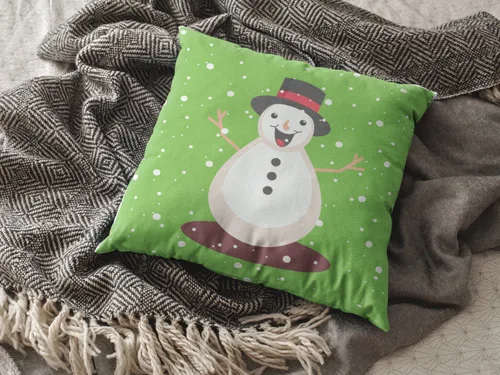 Cute Snowman design Christmas Cushion