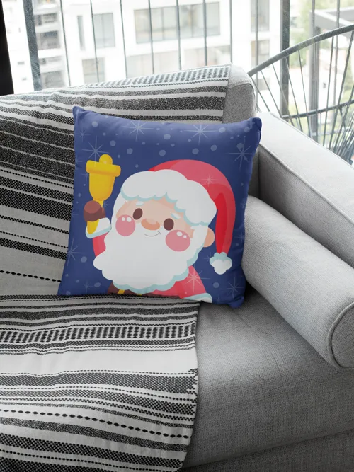 Cute Santa Design Christmas Cushion