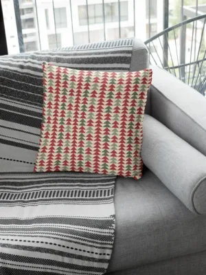 Triangular Pattern Christmas Cushion Cover