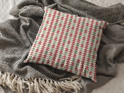 Triangular Pattern Christmas Cushion