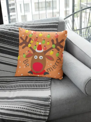 Reindeer Design Christmas cushion