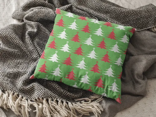 Christmas Tree Pattern Cushion Cover