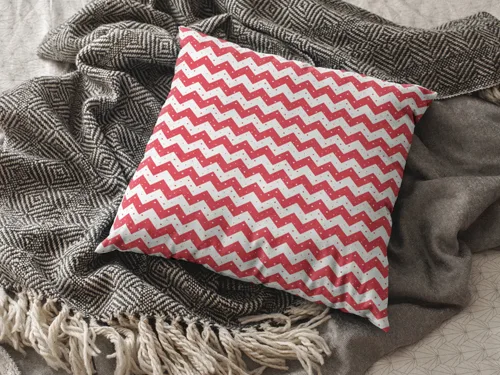 Zig Zag Pattern Christmas Cushion Cover