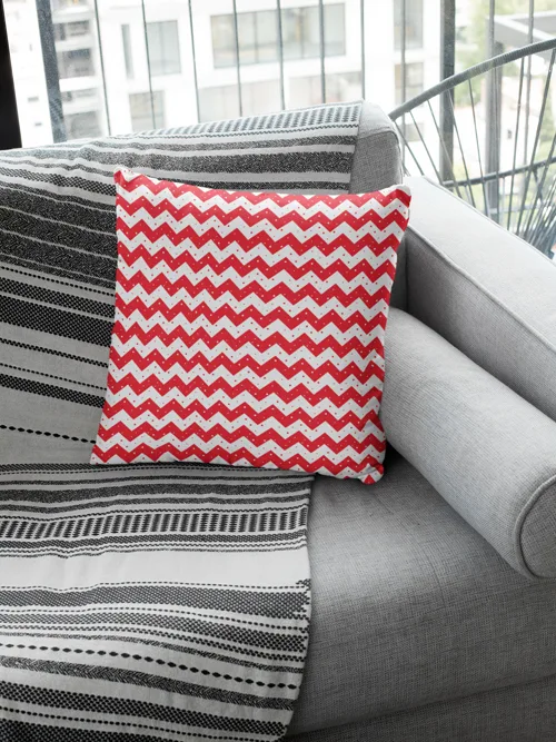 Zig Zag Pattern Christmas Cushion Cover