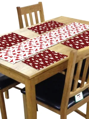 Santa Claus Xmas Table Mats and Runner Set