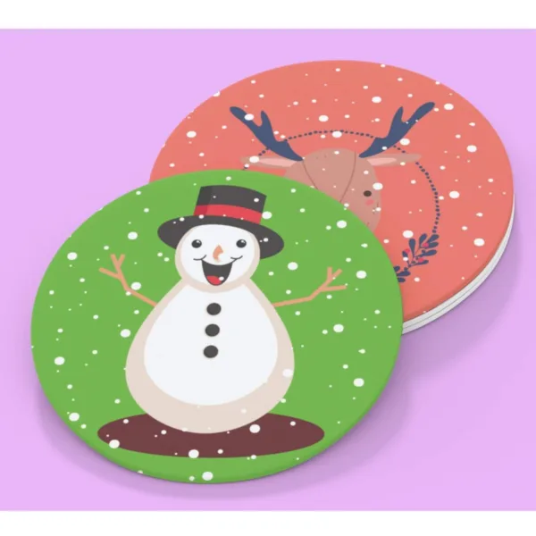 Snowman Acrylic Tea Coasters