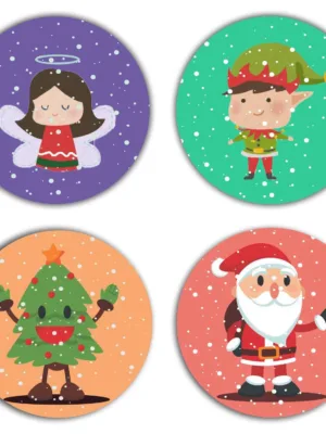 Elegant Christmas Acrylic Tea Coasters