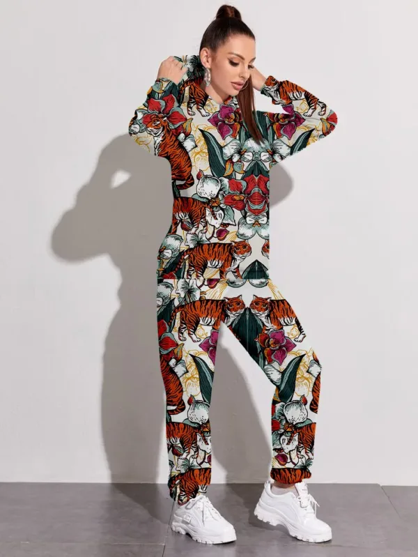 Tiger Tribe All Over Printed Winter Co-ord Set
